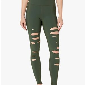 Alo high waisted ripped warrior legging